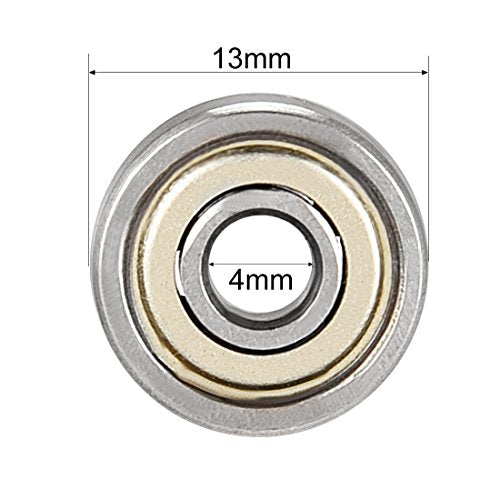 uxcell 624ZZ Ball Bearing 4mm x 13mm x 5mm Double Shielded 624-2Z 80024 Deep Groove Bearings, Carbon Steel (Pack of 20) - size: 4mmx13mmx5mm