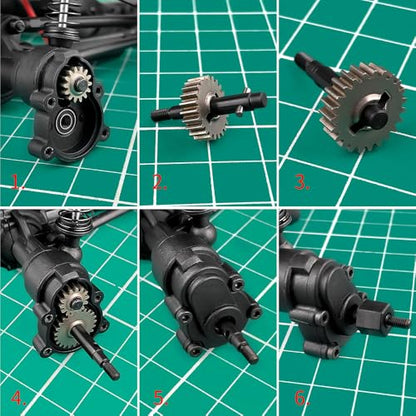 MOHERO 2Pcs Steel Standard Portal Stub Axle Drive Shaft for 1/18 Rock Crawler Redcat Ascent-18 Upgrade Parts - color: Stander