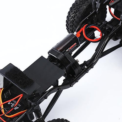 RCAWD SCX24 050 55T Motor with Metal Gearbox Combo Transmission for Axial 1/24 SCX24 Brushed Motor Clawer Series Upgreads Part - color: Black