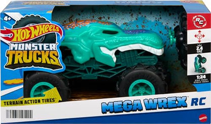 Hot Wheels Monster Trucks Mega-Wrex Battery-Powered RC Truck with All-Terrain Tires - style: Mega-Wrex