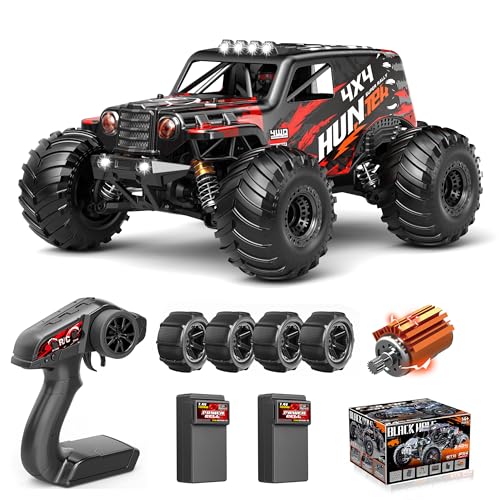 YESHIN 1:14 Scale RC Cars for Adults, 4X4 Waterproof Off-Road Remote Control Truck with 2 Rechargeable Batteries, 40km/h Waterproof Electric Vehicle for Snow, Sand, Beach & Rocky Surfaces