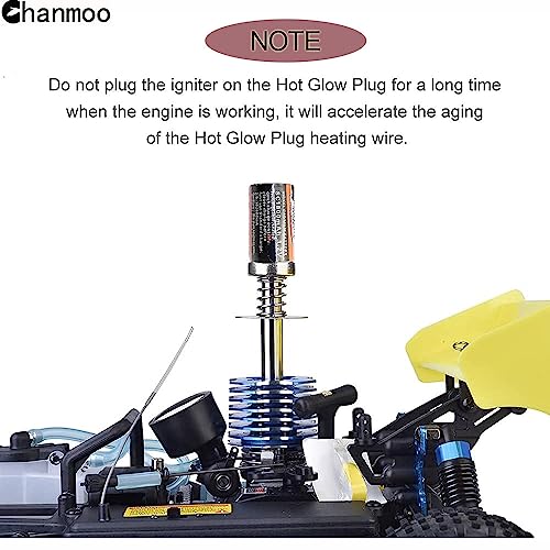 Nitro Engine Glow Plug Igniter Starter Tool Combo with Fuel Bottle & Repair Wrench Screwdriver Kit, Portable RC Starting Tools for 1/8 1/10 RC Crawler Truck Car Redcat HSP Traxxas Axial Kyosho
