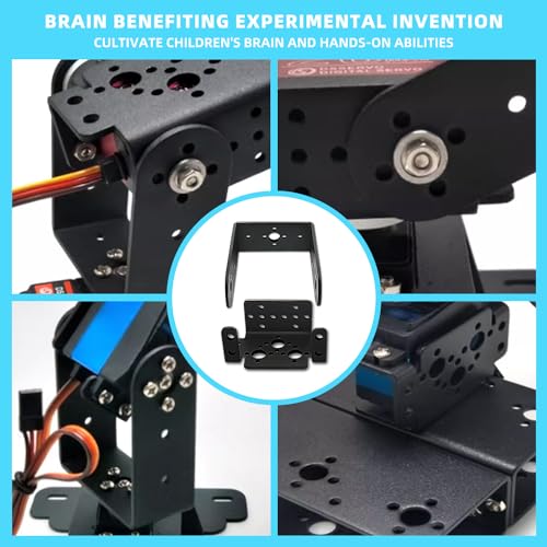5Set Pan Tilt Servo Mount Bracket for MG995 MG996R S3003 U/L Shaped | Fits multiple servo models. Ideal joint accessory for humanoid robots, robotic vehicles and model boats assembly - style: 5 Sets Servo Bracket
