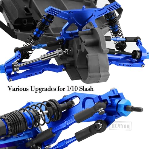 Upgrades Part for 1/10 Slash 2WD VXL,Aluminium Suspension Arm,Shocks Tower,Steering Blocks,Caster Block,Rear Stub Axle Carriers,Steering Bellcranks Hops Up,Navy Blue - color: Navy Blue - (Upgrades)