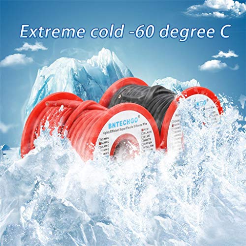 BNTECHGO 14 AWG Silicone Wire Red Black 40ft Stranded Tinned Copper Wire | Flexible 14 Gauge Stranded Wire Silicone Rubber Insulation For RC Models, Drone, Robot, Battery, EV Charger, 3D Printer, DIY - color: Red and Black, size: silicone wire red 40ft an
