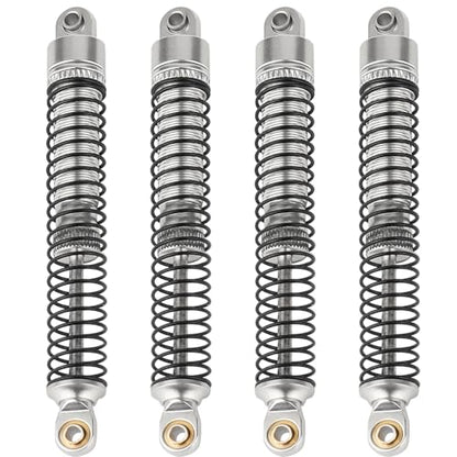 4PCS 53mm/59mm/65mm/78mm Aluminum Shocks Absorbers Oil Threaded Damper for 1/18 RC Crawler TRX4M TRX-4M Bronco Defender K10 Upgrade Parts (78mm-silver) - color: 78mm-silver