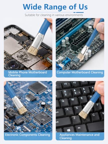 4PCS Flux Remover Flux Brush Circuit Board Cleaner PCB Solder | 6.10in IC Cleaning Brush for Mobile Phone Maintenance, Motherboard Circuit, IC Dust Removal, Double Head