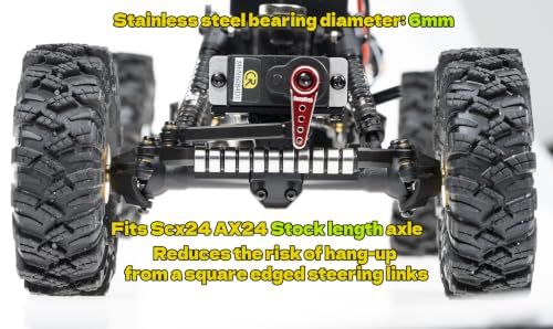 RampCrab Bearing Steering Link for SCX24 & AX24 Stock Length - color: 1 Set, size: Stock length (0mm)