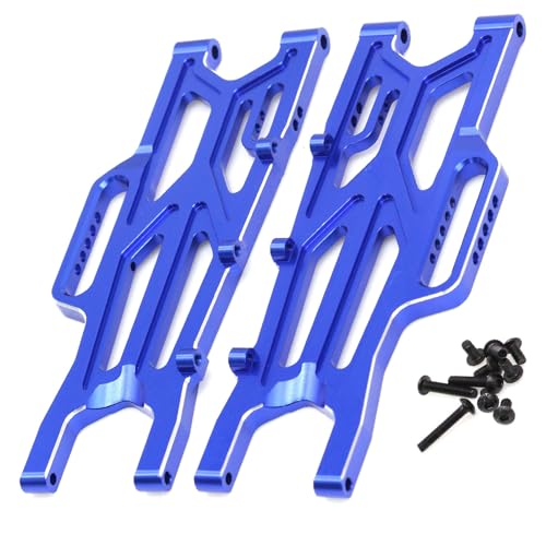 Aluminum Rear Lower Suspension Arms Set Compatible for Arrma 1/10 Kraton/Outcast 4x4 4S V2 BLX RC Truck Upgrade Parts L/R Suspension Arms Swing Arm Replacement ARA330711 - color: blue, size: Rear Lower