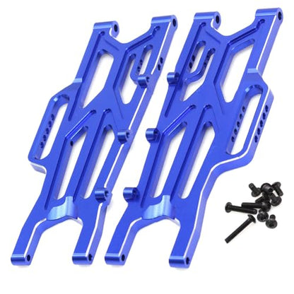 Aluminum Rear Lower Suspension Arms Set Compatible for Arrma 1/10 Kraton/Outcast 4x4 4S V2 BLX RC Truck Upgrade Parts L/R Suspension Arms Swing Arm Replacement ARA330711 - color: blue, size: Rear Lower