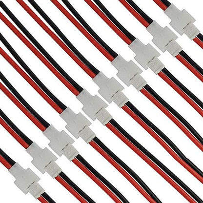 10 Pairs 2.0mm Spade 2P Cable Lead Plug Connector Male and Female for 1S Lipo Battery Charging Drone Syma X5C X5SW SNAPTAIN S5C - style: 10pairs 1s