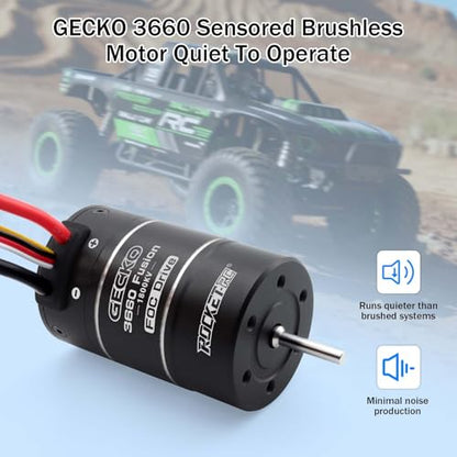Surpass 3660 1800KV Brushless Motor ESC 2in1 Fusion for 1/10 RC Crawler | Gecko 3660 1800KV Motor and ESC 40A 2in1,Sensored Fusion Foc Drive System RC Motor for 1/10 RC Crawler (Fusion 1800kv)