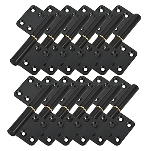 12 Pcs 4 Inch Lift Off Flag Hinges - Black Removable Door Hinges - size: 6 left + 6 right