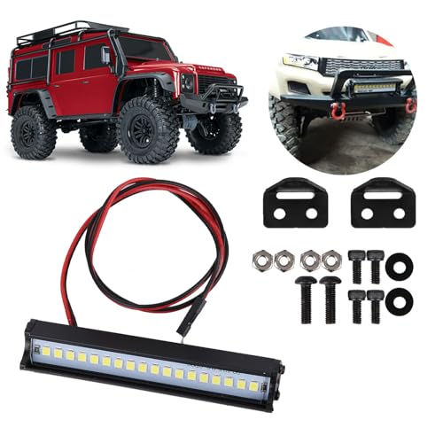 RC LED Light Bar Roof Lamp Super Bright Roof LED Lamp Kit Fit for Traxxas TRXX6/ TRXX4 SCX10 1/10 RC Crawler Spare Parts