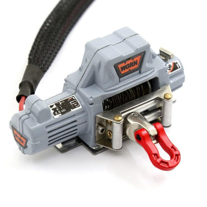 1 Set Full Metal RC Winch Compatible with 1/10 TRX4 SCX10 D90 90046, Gray | Remote recovery and towing for trail driving, rock crawling and scale off-road truck builds - color: Gray