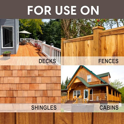 Ready Seal 112 Stain and Sealer, Natural Cedar, 1 gal, Can - color: Natural Cedar, size: 1 Gallon