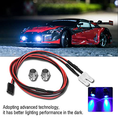 Milltrip 2PCS RC Car LED Light, 5mm RC Headlight RC Car Upgrade Decorate Accessory for 1 10 Model Drift Car Vehicle(No. 11 Light Blue Light)