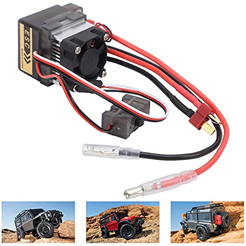 RC Brushed ESC,320A Two-Way with Brake Cooling Fan Two-Way Brushed ESC for RC Cars Boats Models Vehicles