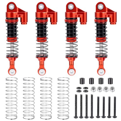 53mm RC Shocks Front & Rear Shock Absorber, #A Red | Upgrade Parts, For Redcat 1/18 Ascent-18, Rock Crawler Car - color: #A Red