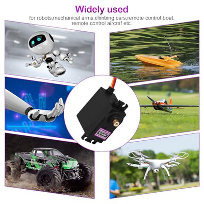 Deegoo-FPV MG996R Full Copper Gear Digital Servos, 4-Pack | Full copper gear train and 180° control for demanding RC steering, robots, aircraft and mechanical-arm projects. - style: 4 PCS Fully Copper