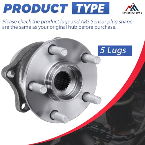 512401 Rear Wheel Bearing Hub Assembly ABS 5 Lugs 1 Pack | Fits 2010-2014 Subaru Legacy Outback, 2013-2016 Scion FR-S, 2017 Toyota 86, Rear Replacement Wheel Hub Bearing Assembly - size: 512401/1PC