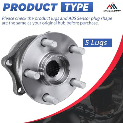 512401 Rear Wheel Bearing Hub Assembly ABS 5 Lugs 1 Pack | Fits 2010-2014 Subaru Legacy Outback, 2013-2016 Scion FR-S, 2017 Toyota 86, Rear Replacement Wheel Hub Bearing Assembly - size: 512401/1PC