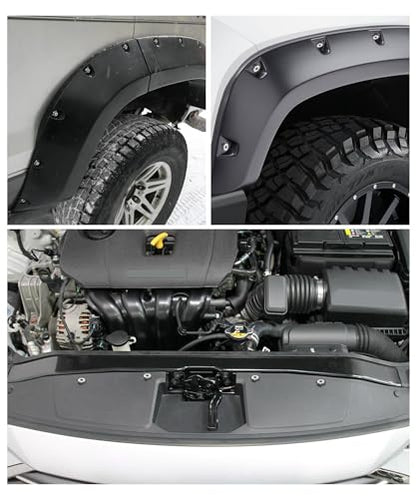 20PCS Engine Dress Up Kit,Car Accessories M6 Aluminum Engine Bay Dress Up Kit,Bumper Fender Washers,Automotive Replacement Engine Valve Cover Bolts,Fit for Fenders,Bumpers,Headlights (Black) - color: Black