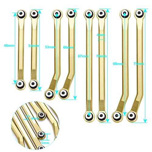 RCLIONS Higher Extra Clearance Links Set Linkage for TRX4M Upgrades 1/18th RC Crawler Car Parts Heavy Weight 62g