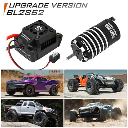 BL2852 4500KV Brushless Motor 3.175mm & Brushless ESC for 1/12/14/16 RC - color: Motor & ESC