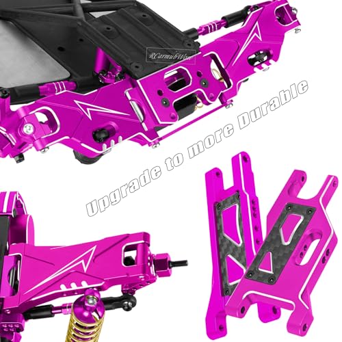 RC Upgrades Part for 1/10 Slash 2WD,Driveshafts,Shock Absorbers &Suspension Arms &Turnbuckles Links&Caster Blocks &Steering Block &Stub Axle Carriers &Shock Towers &Bulkhead,Pink - color: Pink(2wd)