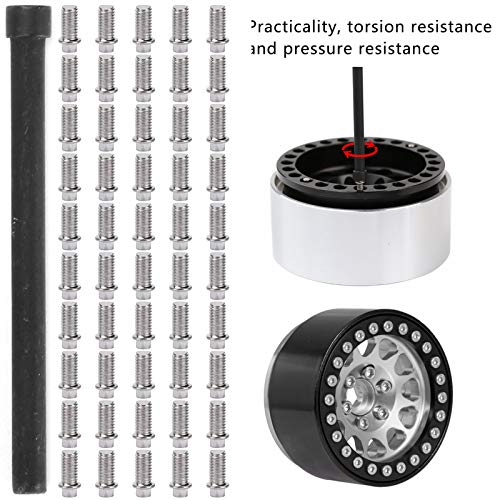 VGEBY RC Car Screw 50Pcs RC Car Wheel Rims Hub Screws Stainless Steel Screws for 1/10 RC Crawler Car - size: M3