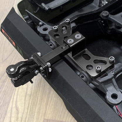 Aluminum Tow Trailer Hitch Shackle Hook for Axial SCX6 | 1/6 Scale Rear Bumper RC Crawler Upgrade,Black - color: Black