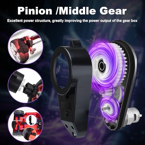 2Pcs 24V RS555 40000RPM Ride On Upgrade Motor Gearbox Powered Wheels Electric Motor 12V&18V&20V&24V High Speed Engine Kid Trax Upgrade Replacement Parts