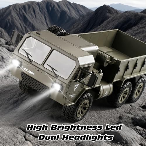 FY004 1/16 6wd Rc Car, Full Proportional Steering Throttle 2.4G High-Speed Rc Climbing Car, High Simulation Pickup Model Can Be Modified Off-Road Remote Control Truck Outdoor Adult And Children'S Toys - color: Green