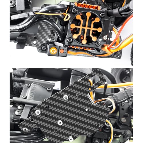 RC Car Carbon Fiber ESC Mounting Fixing Plate ESC Mount Plate ESC Bracket Mounting Bracket Upgrade Parts Compatible with Arrma Kraton 6S V4&V5 BLX Typhon 6S TLR 1/8 RC Car