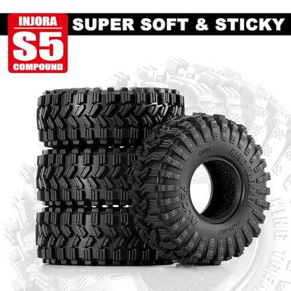 INJORA 40 * 15mm 0.7" King Trekker Tires for 1/30 Axial SCX30 (T7024)