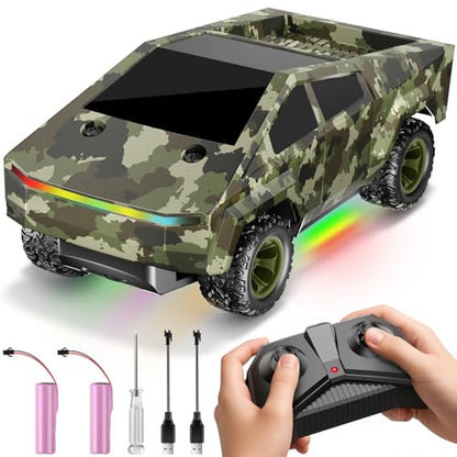 Remote Control Car Truck 1:24, 2.4GHz All Terrain High Speed RC Truck with Loadspace, RC Car Toys for Boys Girls Age 3 4 5 6 7 8+, Birthday - color: Green