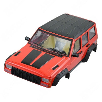 1/10 RC Crawler Hard Body Shell Kit - 313mm Wheelbase Cherokee Body for Axial SCX10, SCX10 II 90046, 90047 & TRX4 Kits (Red) - color: Red