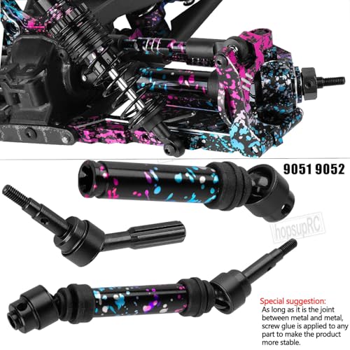 Upgrades Part for 1/10 Slash/Rustler/Stampede/Hoss 4x4 VXL,RC Shock Absorbers&Suspension Arms&Drive Shaft Axles&Steering Knuckle Kit&Shock Tower&Adjustable Links&Steering Block,Colour - color: Colour(parts)