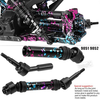 Upgrades Part for 1/10 Slash/Rustler/Stampede/Hoss 4x4 VXL,RC Shock Absorbers&Suspension Arms&Drive Shaft Axles&Steering Knuckle Kit&Shock Tower&Adjustable Links&Steering Block,Colour - color: Colour(parts)