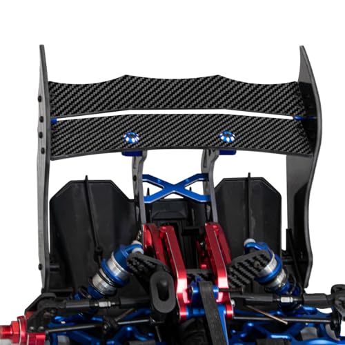 LRFHL 1/7 Carbon Fiber Tail Rear Wing for 1/7 ARRMA Limitless V2 F1, Blue | Adjustable Tail Rear Wing RC Upgrade Part - color: Blue Tail Wing