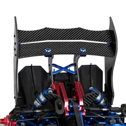 LRFHL 1/7 Carbon Fiber Tail Rear Wing for 1/7 ARRMA Limitless V2 F1, Blue | Adjustable Tail Rear Wing RC Upgrade Part - color: Blue Tail Wing