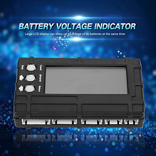 RC Battery Voltage Indicator Meter, 3-in-1 Large Screen Balance Discharger Balancer for 2~6S Li po Li Fe Battery