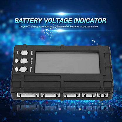 RC Battery Voltage Indicator Meter, 3-in-1 Large Screen Balance Discharger Balancer for 2~6S Li po Li Fe Battery