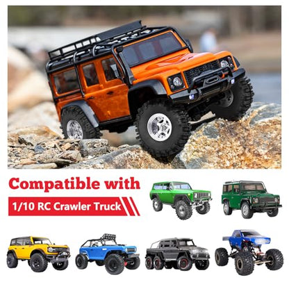 HobbyPark Negative Offset -10mm 1.9 Beadlock Wheels Deep Dish Aluminum Chrome for Scale 1/10 RC Crawler Axial SCX10 TRX4 VS4-10 Redcat Gen8 RC4WD D90 Rock Crawler Truck, 4pcs - style: 1.9 Beadlock Wheels