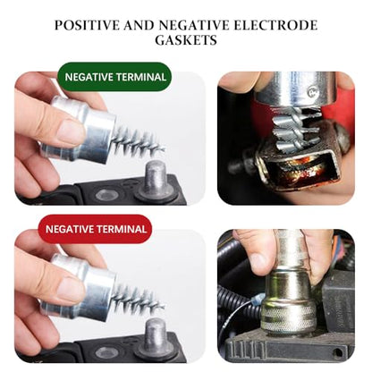 2PCS Battery Terminal Cleaner, Battery Post Cleaner, Metal Vehicle Battery Post Cleaner Bristle Tool, Car Accessories Universal Automotive Post Terminal Cleaning Brush for SUV, Truck, RV