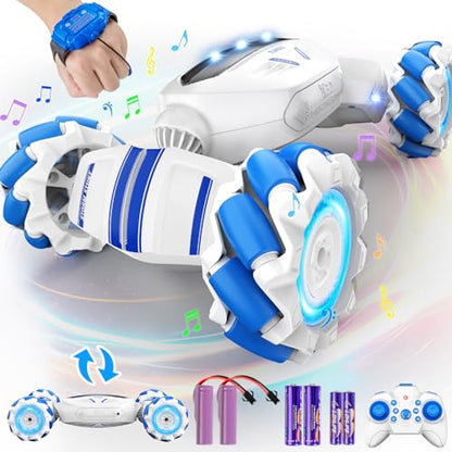 Loiley Remote Control Car, Gesture Sensing RC Car Boys Toys for 6-8 Years Old, Best Birthday Gifts for Kids, 4WD, 2.4Ghz, 360° Rotating, 2 Control Modes Control Transformer Toys Twist Cars