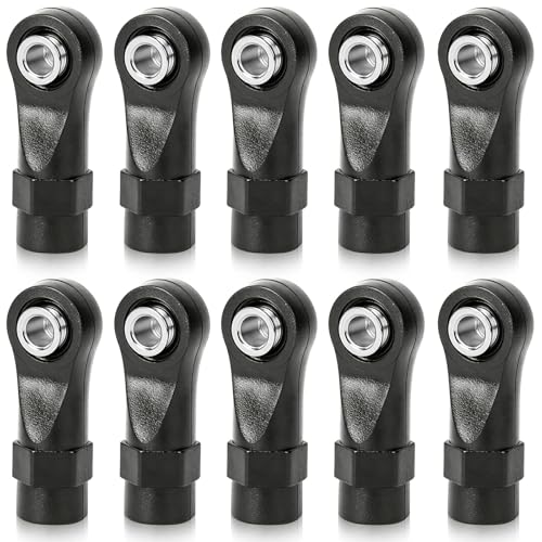 HERCHR Joint Head Tie Rod Ends, 10pcs M4 Link Linkage Rod End Width Balls Joint Head Set Replacement Fit for Traxas 4 1/10 RC Car Model