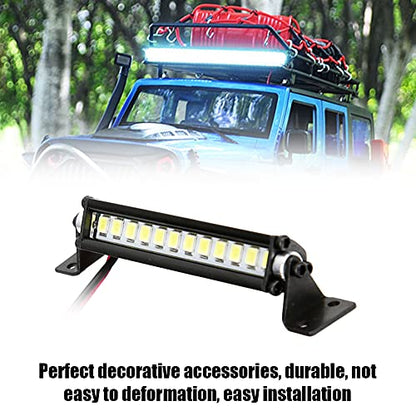 1/10-4 Scx10 4WD RC Crawler Car Mini Roof Light Bar 12 LED Black Kit