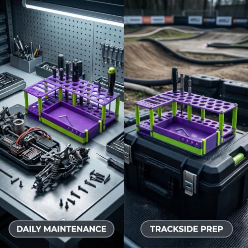 RC Remote Control Model Screwdriver Storage Rack - Boat Models, Airplane Models, Car Models, Drone, Maintenance Tools Rack, Tool Box, for Remote Control Model Enthusiasts - Purple - color: Purple